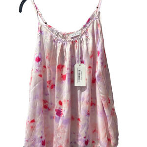 Floral Pink Sleeveless Blouse​